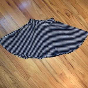 Black and White striped skater skirt